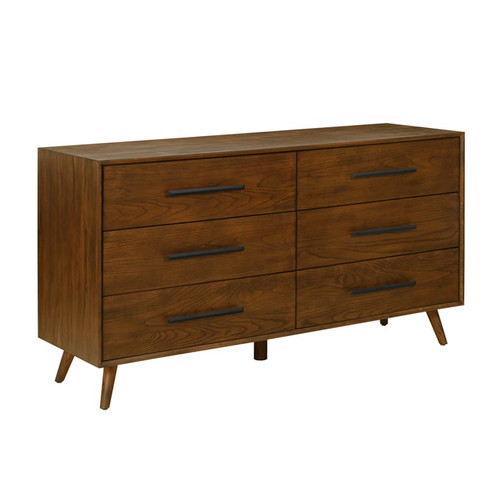 TOV Furniture Emery Walnut 6 Drawers Dresser And Mirror