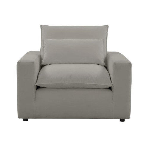 TOV Furniture Cali Slate Arm Chair And Ottoman Set