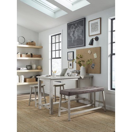Progressive Furniture Harmony Cove White Gray 4pc Counter Height Set