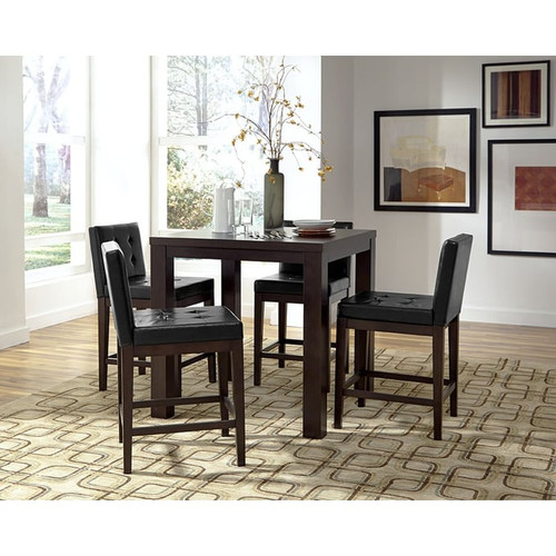 Progressive Furniture Athena Brown Black 5pc Counter Height Set