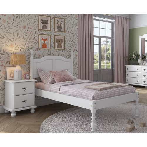 Palace Imports Kyle White 2pc Bedroom Set With Twin Bed