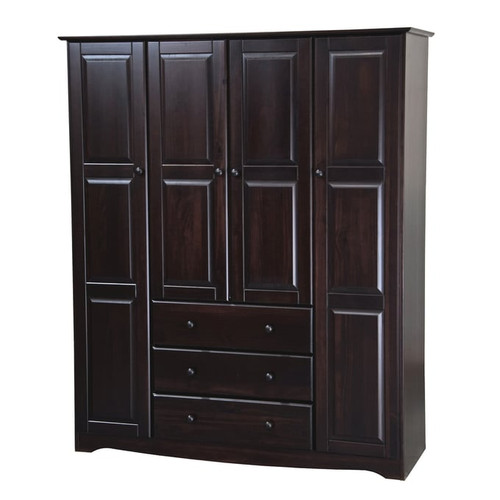 Palace Imports Family Java 8 Small and 1 Large Shelf Wardrobe