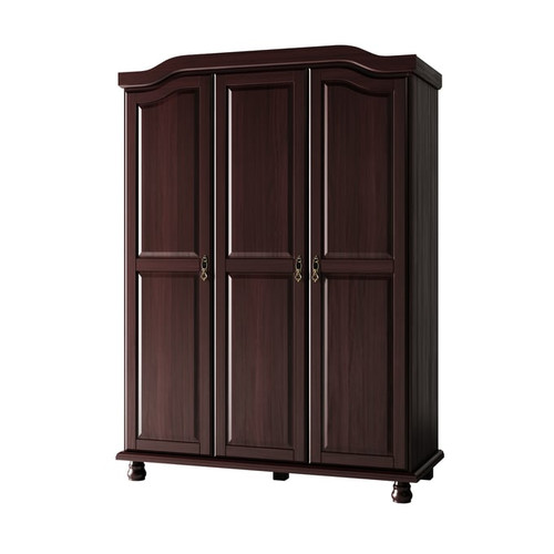 Palace Imports Kyle Java 3 Door Wardrobe With 4 Small Shelf