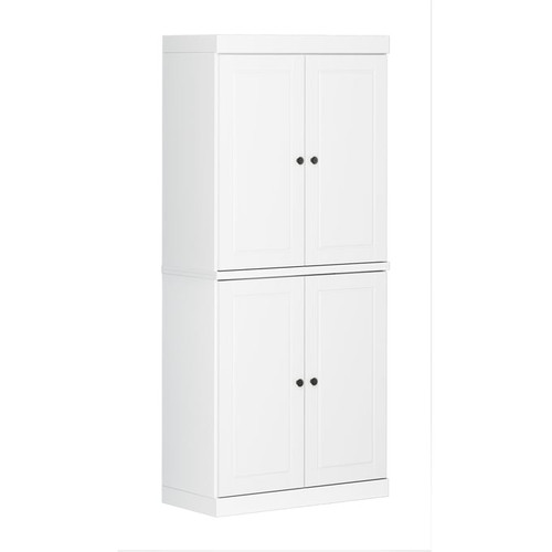 Palace Imports White Modular Solid Doors Pantry with 2 Drawer