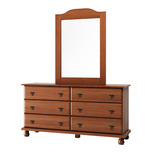 Palace Imports Kyle Mocha 6 Drawer Double Dresser And Mirror