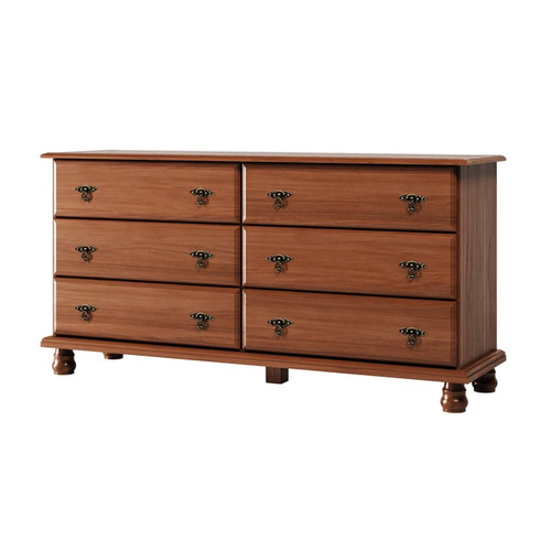 Palace Imports Kyle Mocha 6 Drawer Double Dresser And Mirror