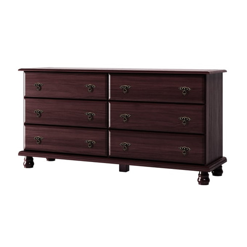 Palace Imports Kyle Java 6 Drawer Double Dresser And Mirror