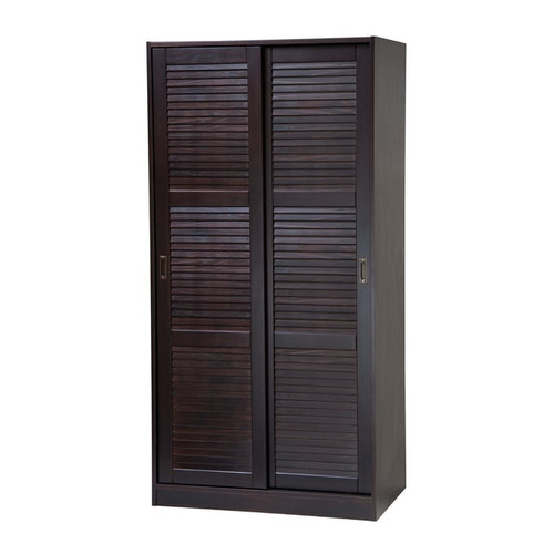 Palace Imports Java 2 Sliding Door Wardrobe with 3 Shelves