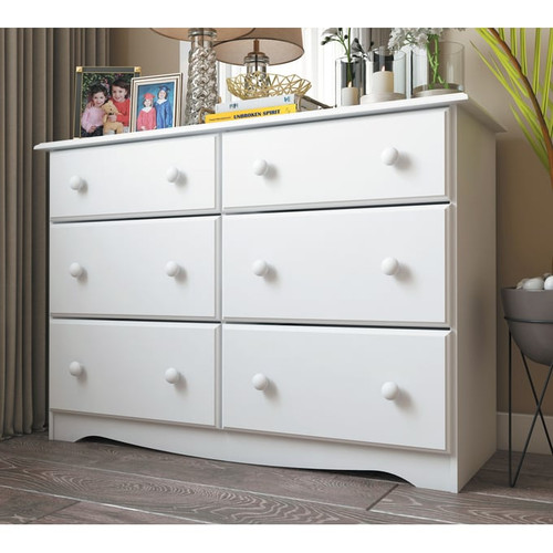 Palace Imports White Dresser and Mirror