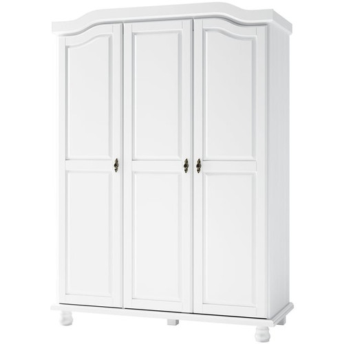 Palace Imports Kyle White 3 Door Wardrobe with 2 Drawer