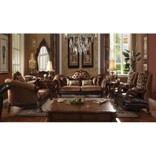 Acme Furniture Dresden Golden Brown Cherry Oak 3pc Living Room Set