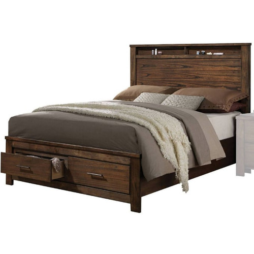 Acme Furniture Merrilee Oak 2pc Bedroom Set with King Storage Bed