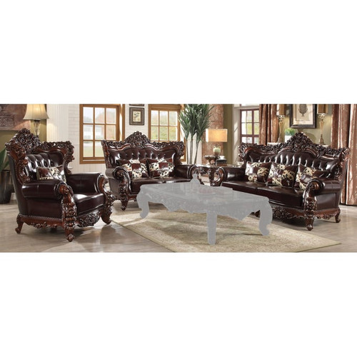 Acme Furniture Forsythia Espresso Walnut 3pc Living Room Set