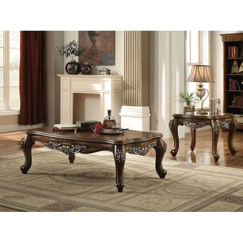 Acme Furniture Latisha Antique Oak 3pc Coffee Table Set