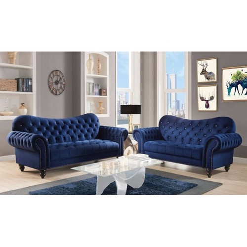 Acme Furniture Iberis Navy 2pc Living Room Set
