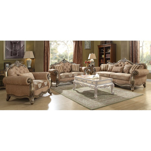 Acme Furniture Ragenardus Vintage Oak 3pc Living Room Set