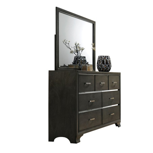 Acme Furniture Carine II Gray Dresser and Mirror