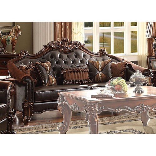 Acme Furniture Vendome II Dark Brown Cherry 3pc Living Room Set