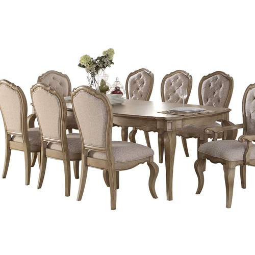 Acme Furniture Chelmsford Beige Antique Taupe 9pc Dining Room Set