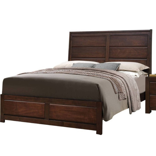 Acme Furniture Oberreit Walnut 2pc Bedroom Set with Queen Bed