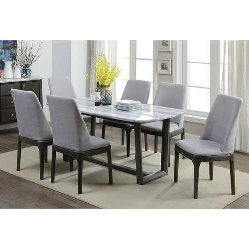 Acme Furniture Madan Weathered Gray 7pc Dining Room Set