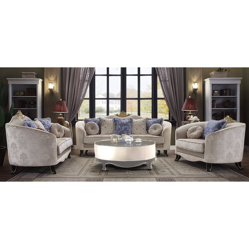 Acme Furniture Sheridan Cream 3pc Living Room Set