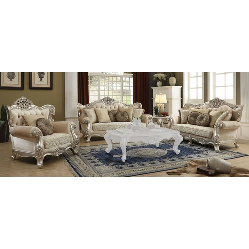 Acme Furniture Bently Champagne 3pc Living Room Set