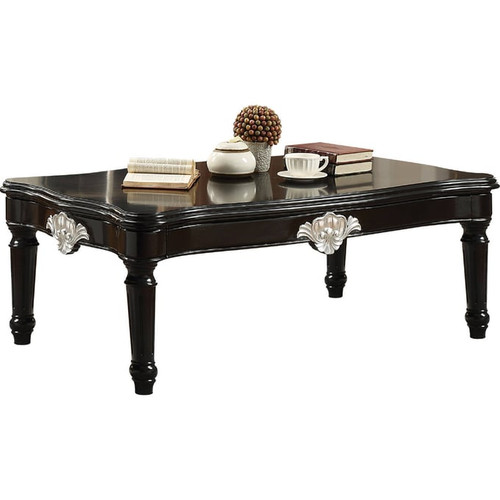 Acme Furniture Ernestine Black Rectangle 3pc Coffee Table Set