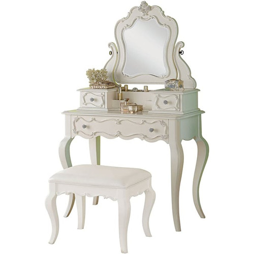 Acme Furniture Edalene Pearl White Vanity Set