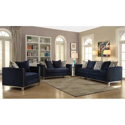 Acme Furniture Phaedra Blue 3pc Living Room Set