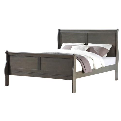 Acme Furniture Louis Philippe Dark Gray 2pc Bedroom Set with King Bed