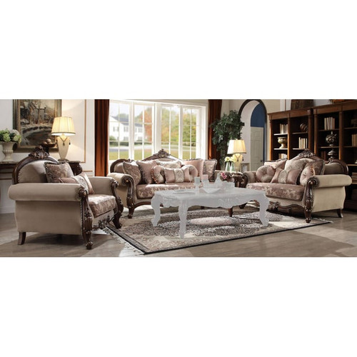 Acme Furniture Mehadi Walnut 3pc Living Room Set
