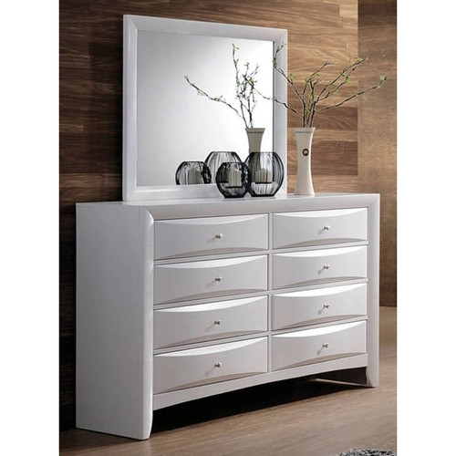 Acme Furniture Ireland White Dresser and Mirror