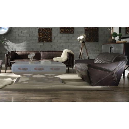 Acme Furniture Porchester Distress Chocolate 2pc Living Room Set