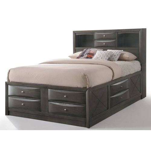 Acme Furniture Ireland Gray Oak 2pc Bedroom Set with Queen Storage Bed