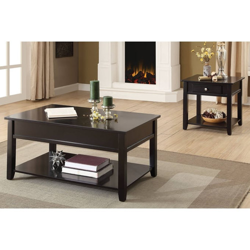 Acme Furniture Malachi Black 3pc Coffee Table Set