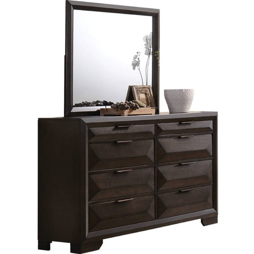 Acme Furniture Merveille Espresso Dresser and Mirror