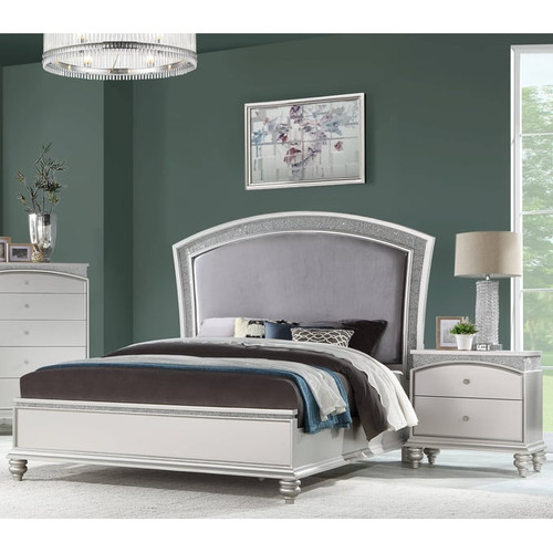 Acme Furniture Maverick Platinum 2pc Bedroom Set with King Bed