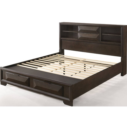 Acme Furniture Merveille Espresso 2pc Bedroom Set with King Storage Bed