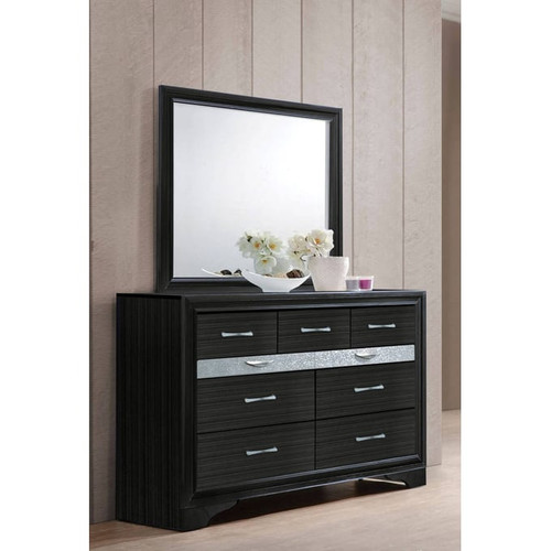 Acme Furniture Naima Black Dresser and Mirror