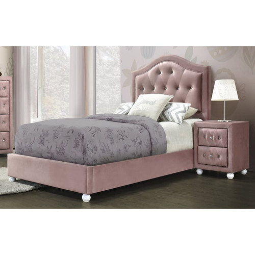 Acme Furniture Reggie Pink 2pc Kids Bedroom Set with Twin Bed