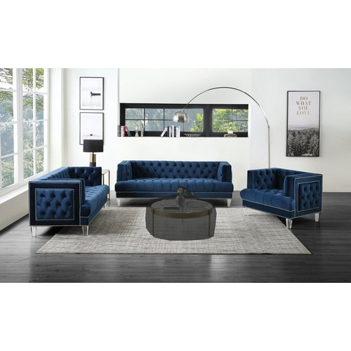 Acme Furniture Ansario Blue 3pc Living Room Set