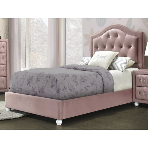 Acme Furniture Reggie Pink 2pc Kids Bedroom Set with Full Bed