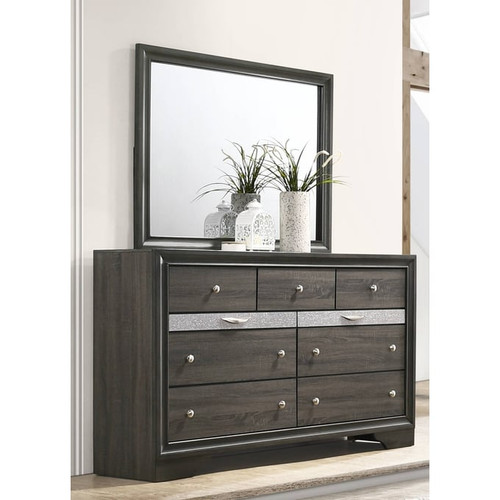 Acme Furniture Naima Gray Dresser and Mirror