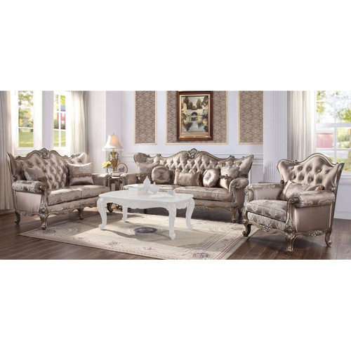 Acme Furniture Jayceon Champagne 3pc Living Room Set