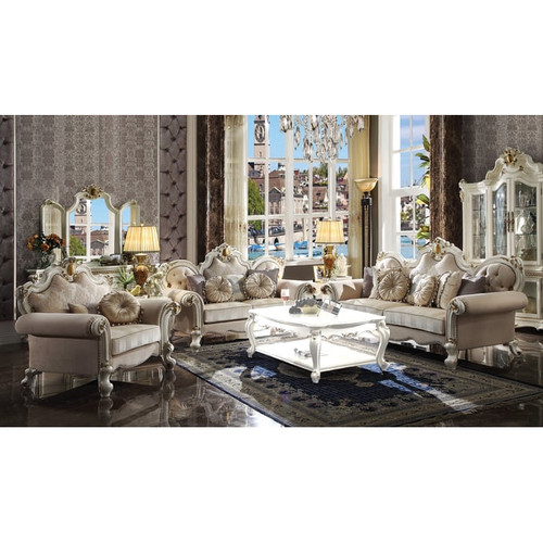 Acme Furniture Picardy Antique Pearl 3pc Living Room Set