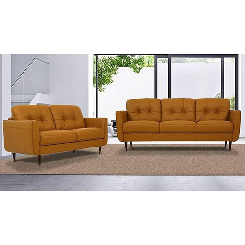 Acme Furniture Radwan Camel Leather 2pc Living Room Set