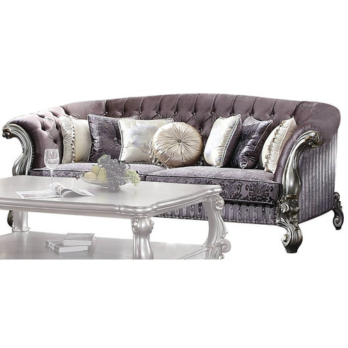 Acme Furniture Versailles Antique Platinum Tufted 3pc Living Room Set