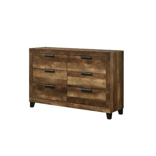 Acme Furniture Morales Rustic Oak Dresser and Mirror