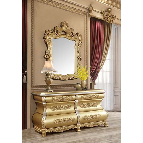 Acme Furniture Seville Gold Server And Mirror